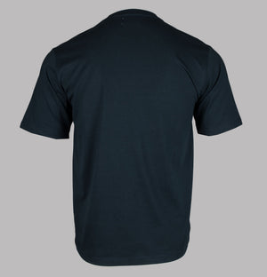 Aquascutum Iconic Front Check T-Shirt Navy