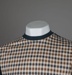 Aquascutum Iconic Front Check T-Shirt Navy