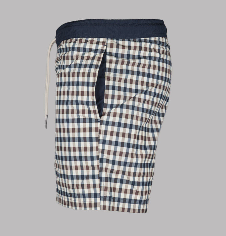 Aquascutum Iconic Volley Swim Shorts Club Check