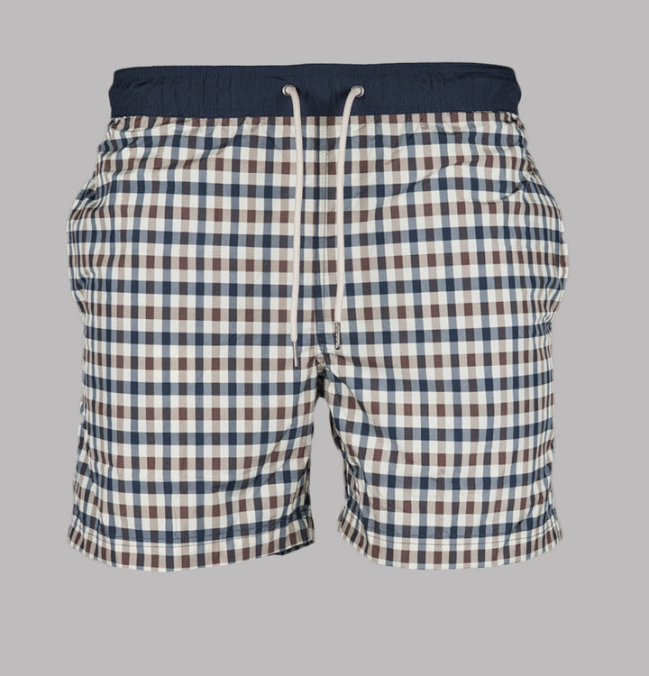 Aquascutum Iconic Volley Swim Shorts Club Check