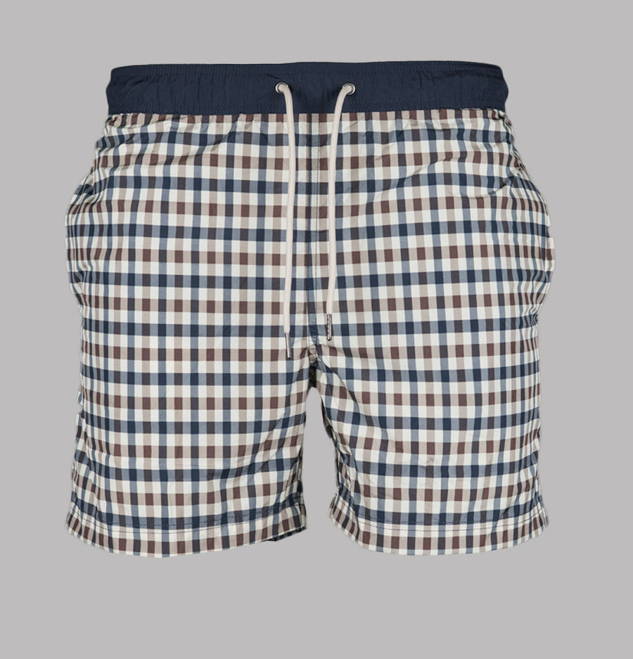 Aquascutum Iconic Volley Swim Shorts Club Check