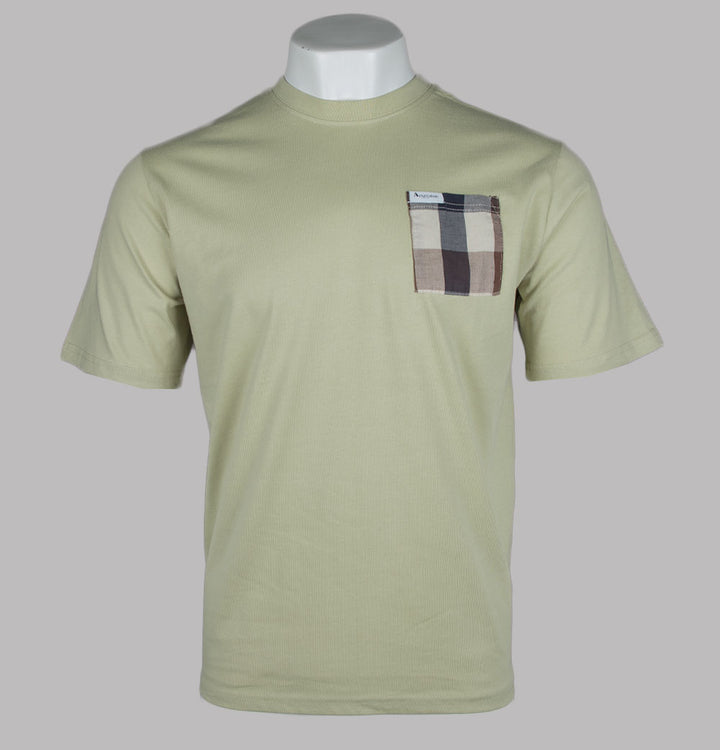 Aquascutum Macro Club Check Pocket T-Shirt Beige