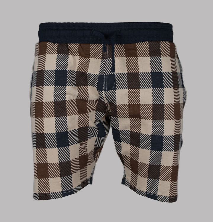 Aquascutum Macro Club Check Shorts Navy