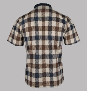 Aquascutum Macro Iconic Check Polo Shirt Navy