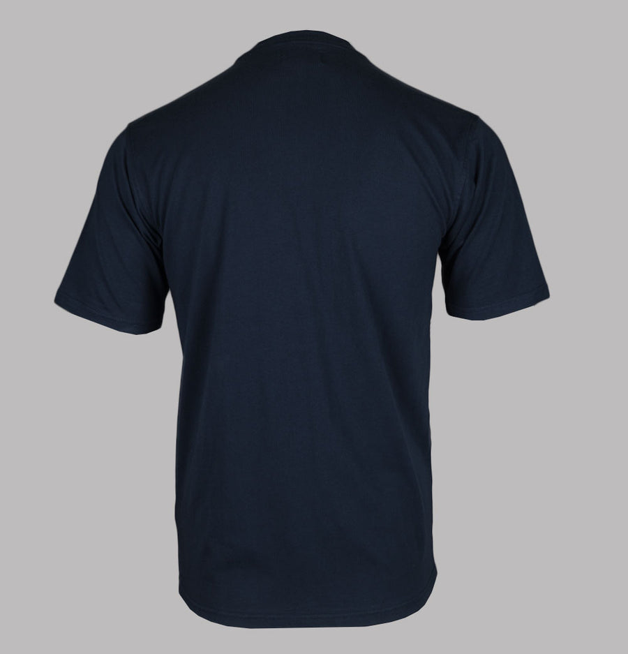 Aquascutum Macro Iconic Front Check T-Shirt Navy