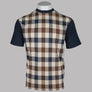 Aquascutum Macro Iconic Front Check T-Shirt Navy
