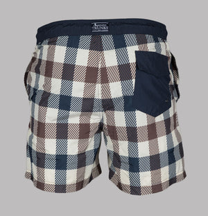 Aquascutum Macro Iconic Volley Swim Shorts Club Check