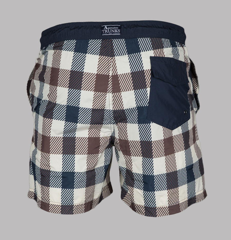 Aquascutum Macro Iconic Volley Swim Shorts Club Check