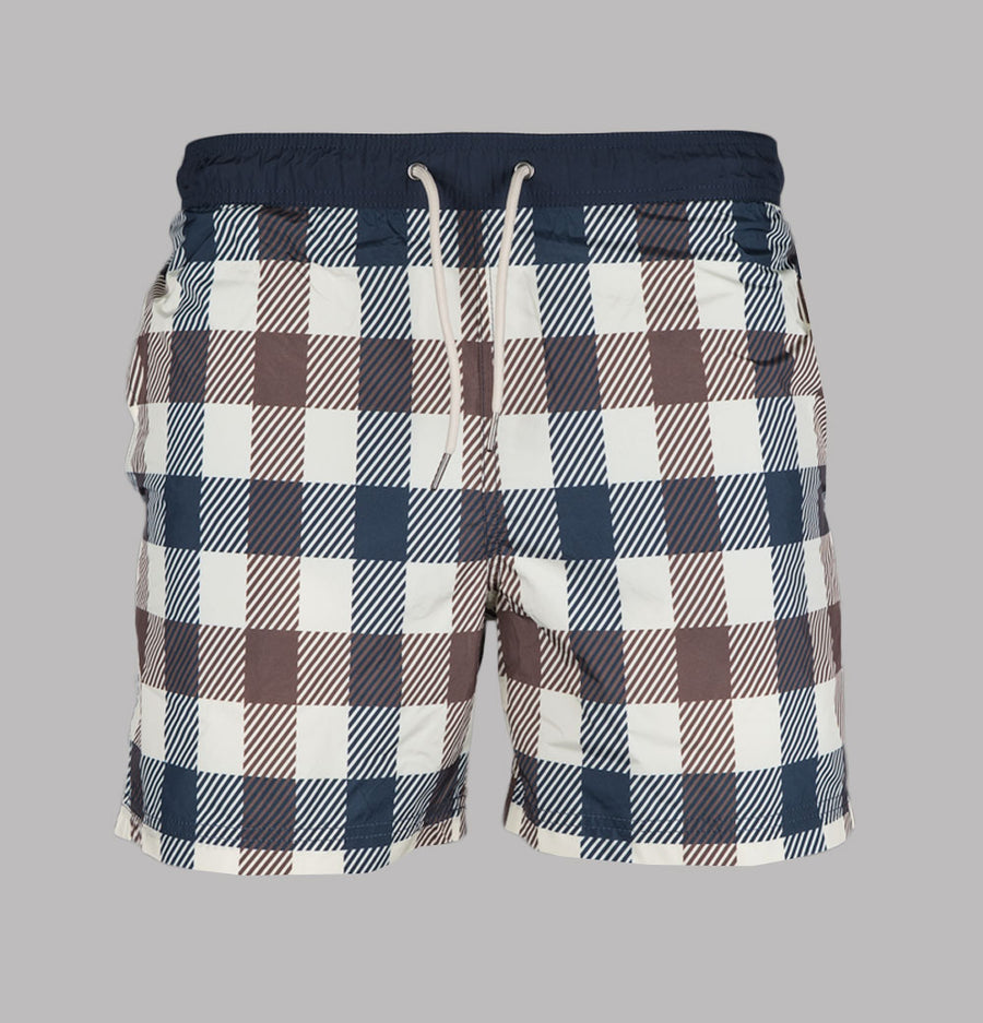 Aquascutum Macro Iconic Volley Swim Shorts Club Check