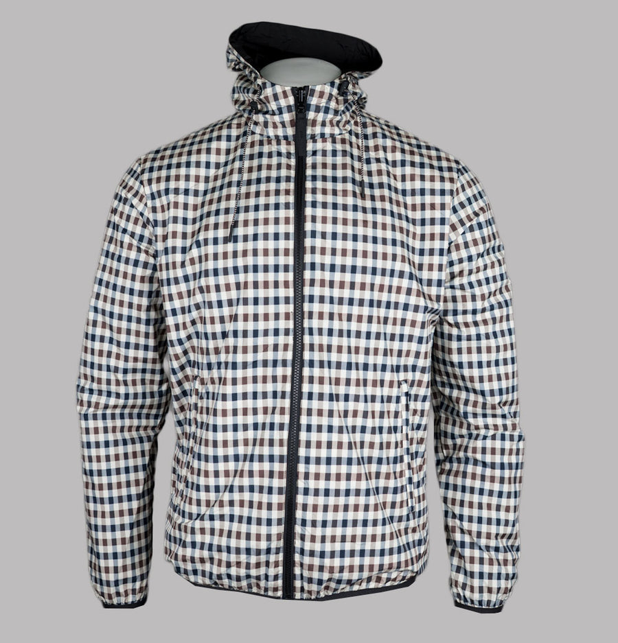 Aquascutum Reversible Hooded Sailor Jacket Black/Club Check