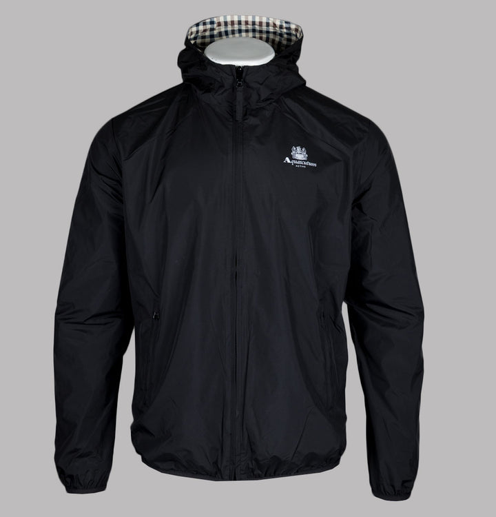 Aquascutum Reversible Hooded Sailor Jacket Black/Club Check