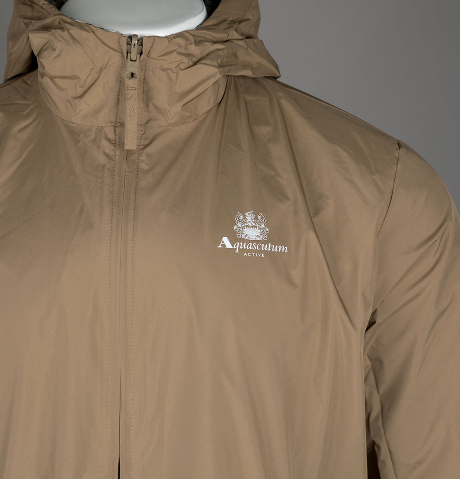 Aquascutum Reversible Hooded Sailor Jacket Khaki/Club Check