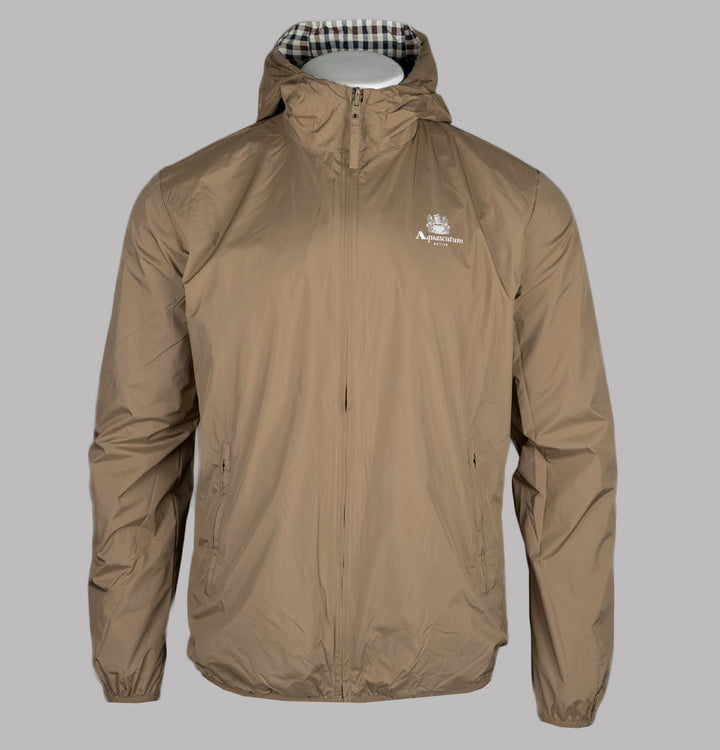 Aquascutum Reversible Hooded Sailor Jacket Khaki/Club Check