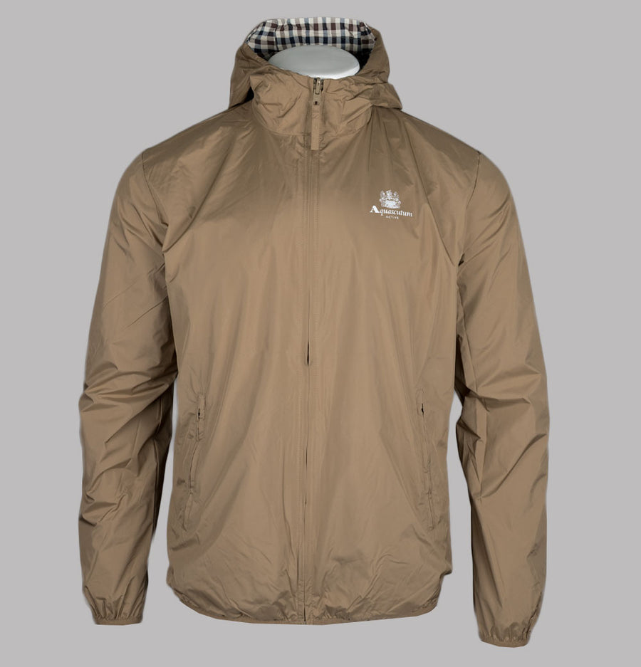 Aquascutum Reversible Hooded Sailor Jacket Khaki/Club Check