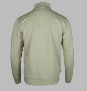 Aquascutum Small Logo Quarter Zip Sweatshirt Beige