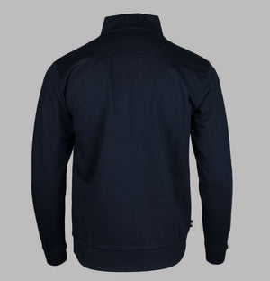 Aquascutum Small Logo Quarter Zip Sweatshirt Navy