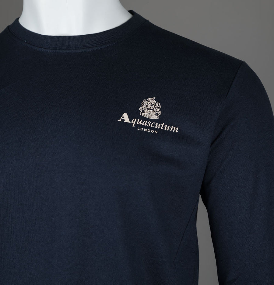 Aquascutum Small Logo Sweatshirt Navy