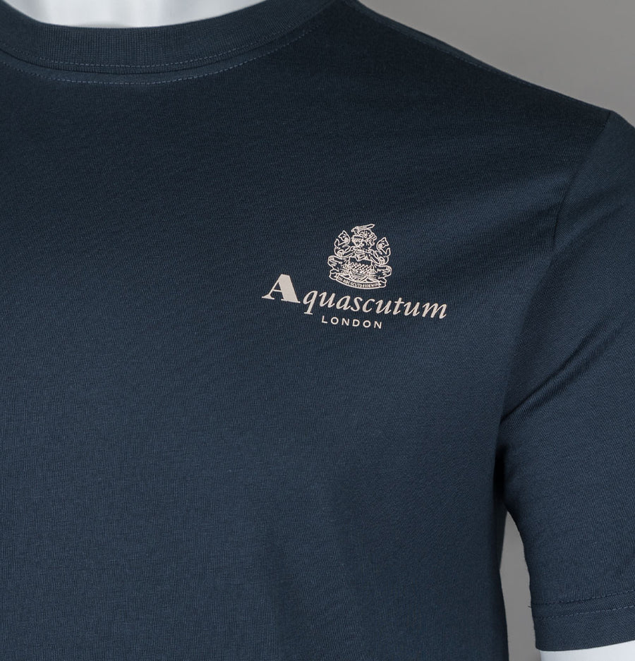 Aquascutum Small Logo T-Shirt Navy