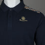 Aquascutum Stripes Piquet LS Polo Shirt Navy