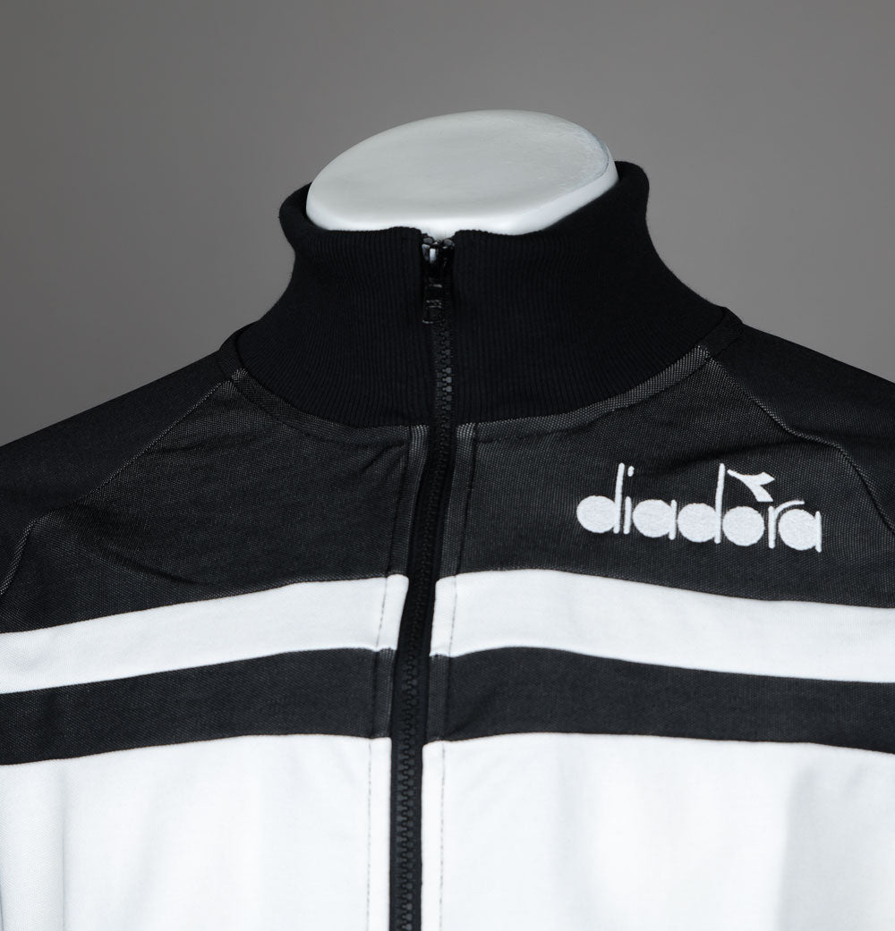  TRACK JACKET 7O'S Black × White Diadora 80s Track Jacket Black/White