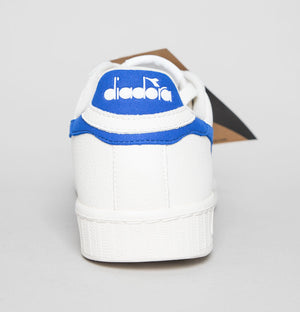 Diadora Game L Low 2030 Leather Trainers White/Dark Royal