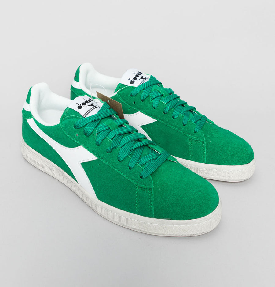 Diadora Game L Low Suede Trainers Green Peppermint