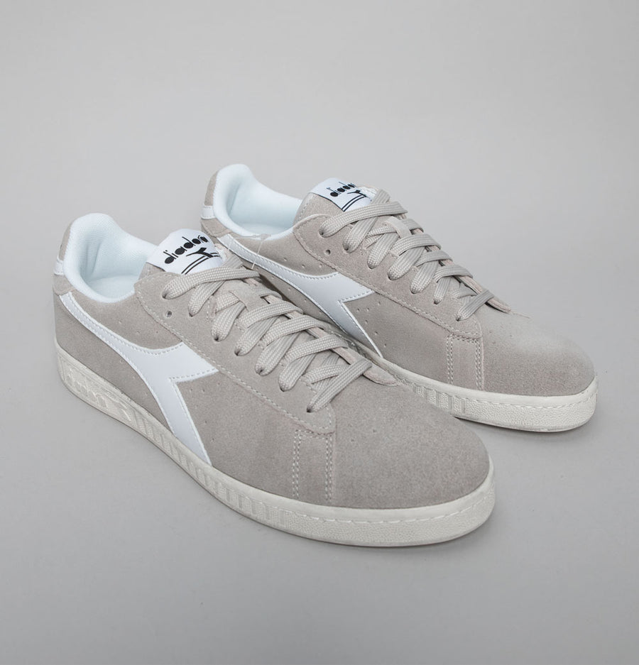 Diadora Game L Low Suede Trainers Grey Silver