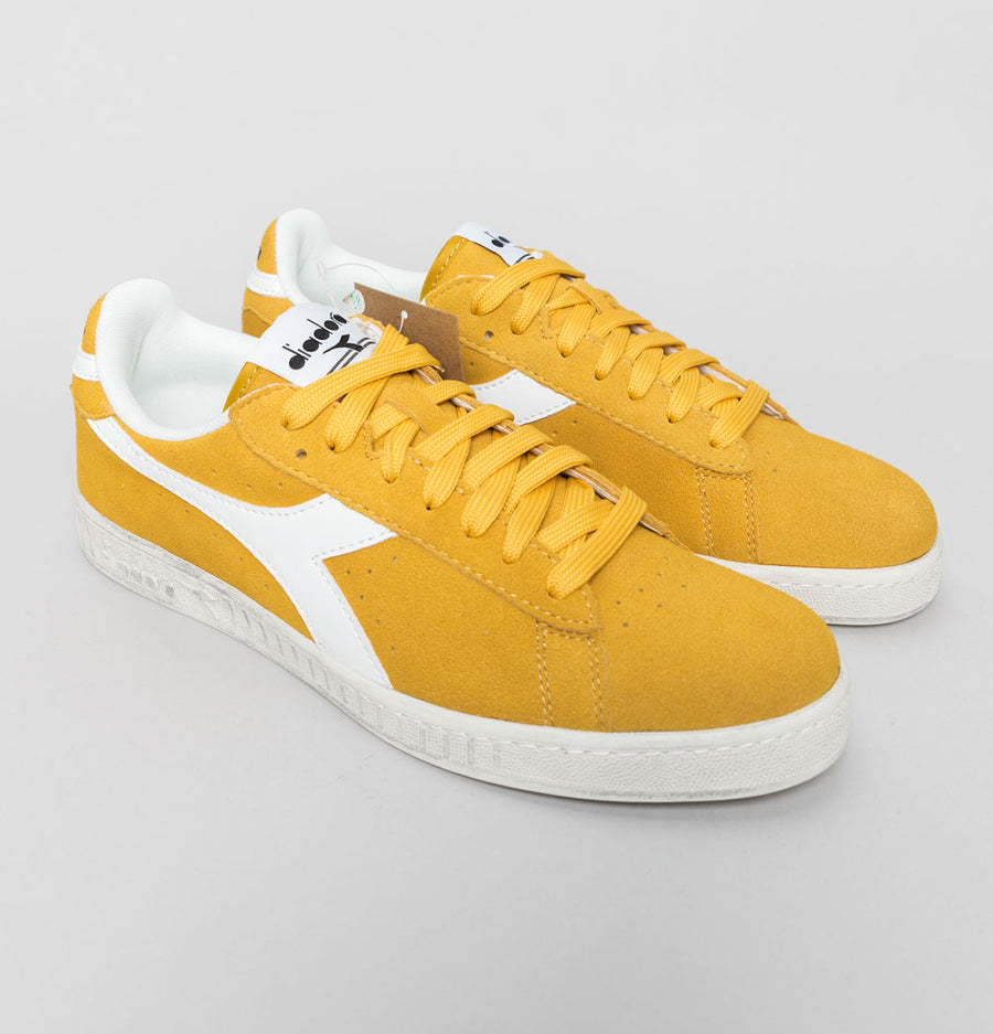 Diadora Game L Low Suede Trainers Yellow Ochre