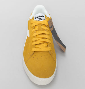 Diadora Game L Low Suede Trainers Yellow Ochre