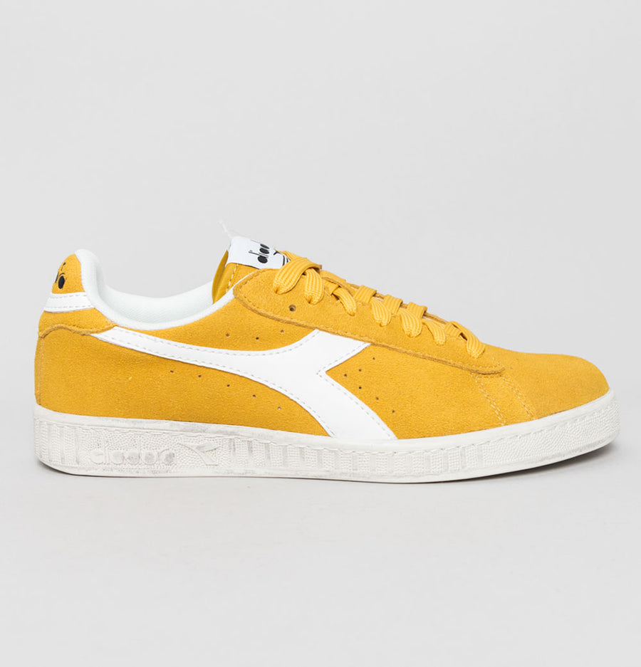 Diadora Game L Low Suede Trainers Yellow Ochre