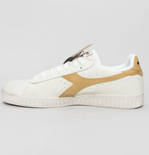 Diadora Game L Low Waxed Suede Pop Trainers White/Latte