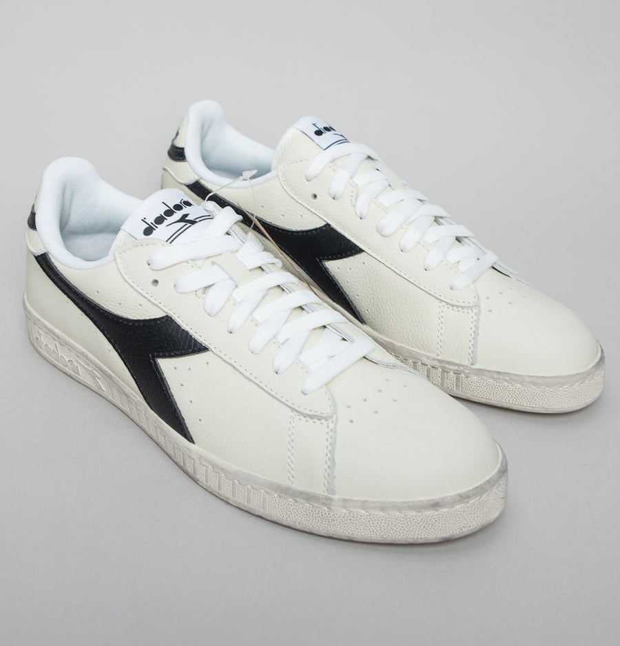 Diadora Game L Low Waxed Trainers White/Black