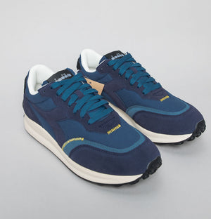 Diadora Race Suede Trainers Dark Blue/Faded Denim