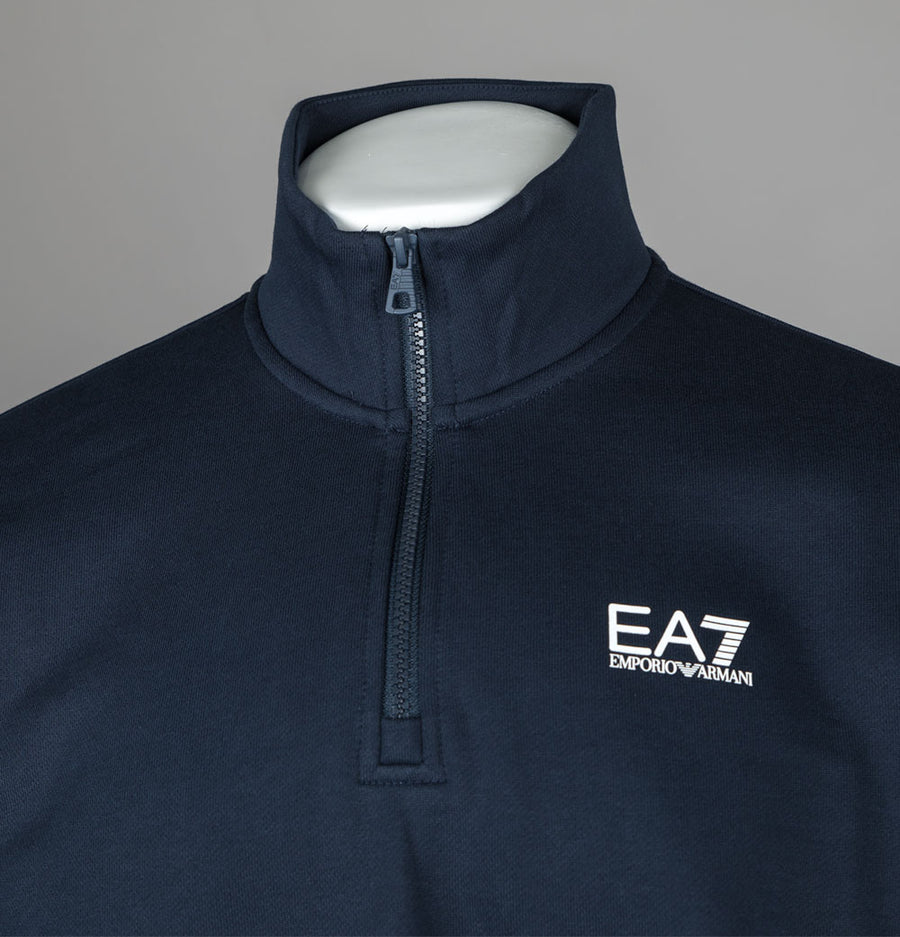 EA7 1/4 Zip Sweatshirt Armani Blue