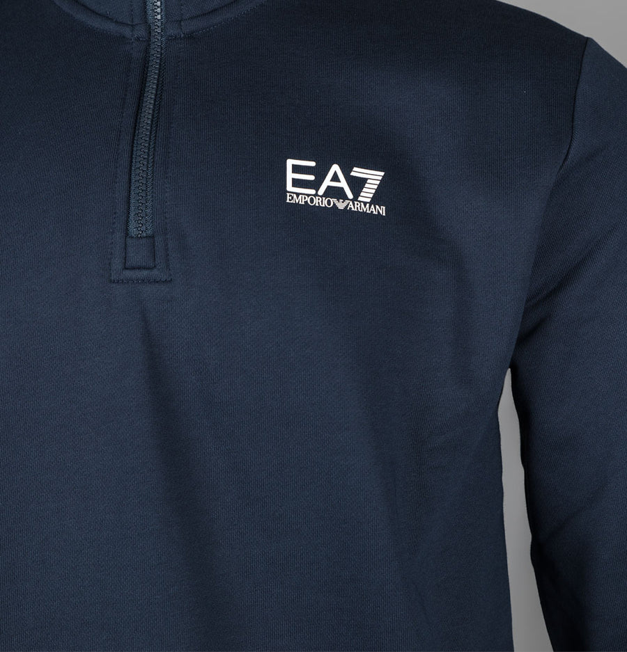 EA7 1/4 Zip Sweatshirt Armani Blue