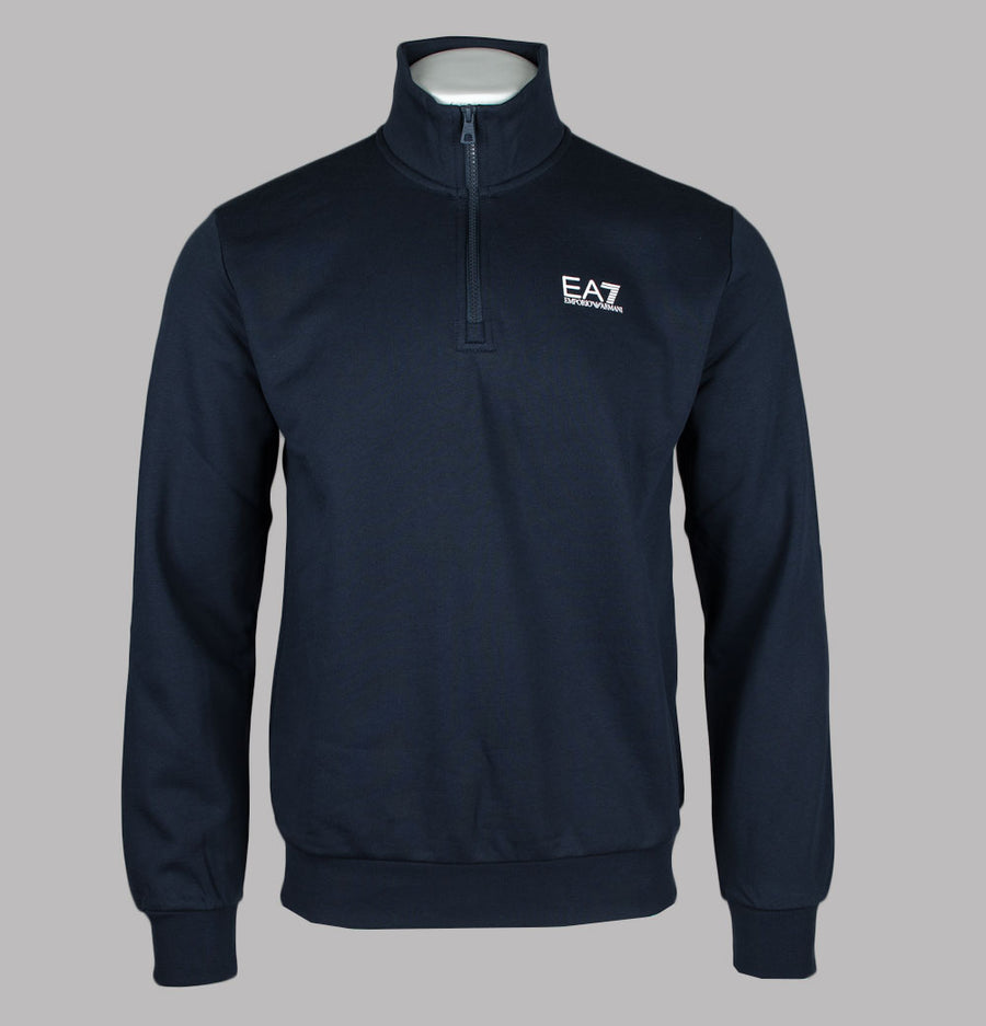 EA7 1/4 Zip Sweatshirt Armani Blue