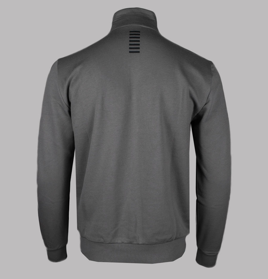 EA7 1/4 Zip Sweatshirt Volcanic Glass Grey