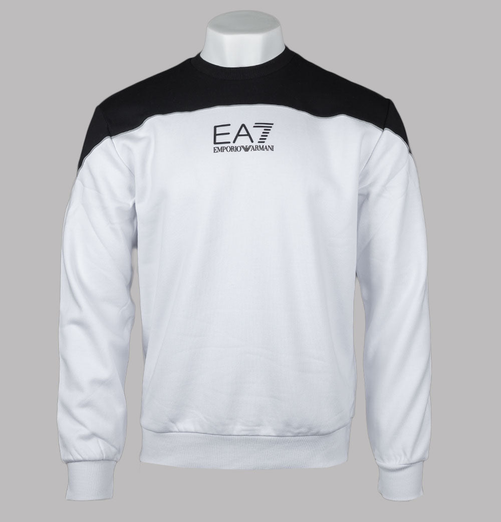 【エンポリオ アルマーニ EA7】Athletic Colour Block Athletic Colour Block cotton-blend crew-neck T-shirt | EA7