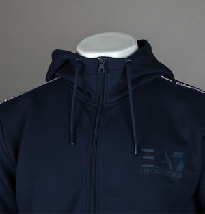 EA7 Full Zip Taping Poly Track Top Navy Blazer