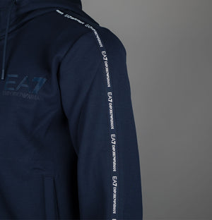 EA7 Full Zip Taping Poly Track Top Navy Blazer