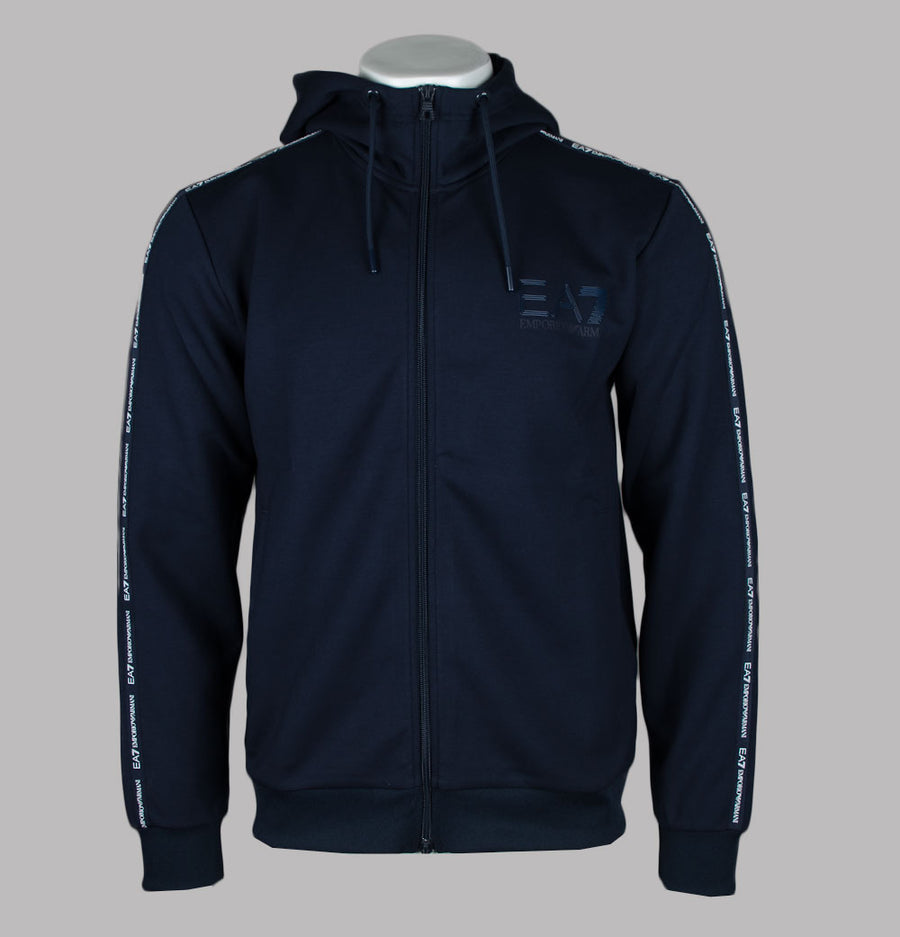 EA7 Full Zip Taping Poly Track Top Navy Blazer