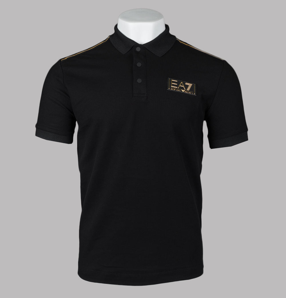 Gold Armani Top Black Emporio Armani Print T-shirt Schwarz Gold/black