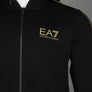 EA7 Gold Label Viscose Blend Full Zip Hooded Sweatshirt Black/Gold