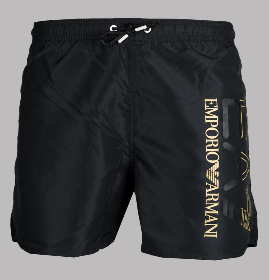 EA7 Gold Series Swim Shorts Black/Gold