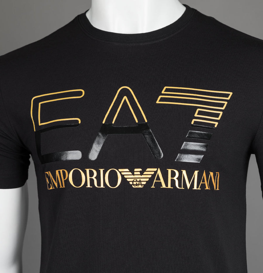 EA7 Gold Series T-Shirt Black/Gold