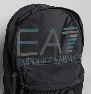 EA7 Iridescent Big Logo Backpack Black