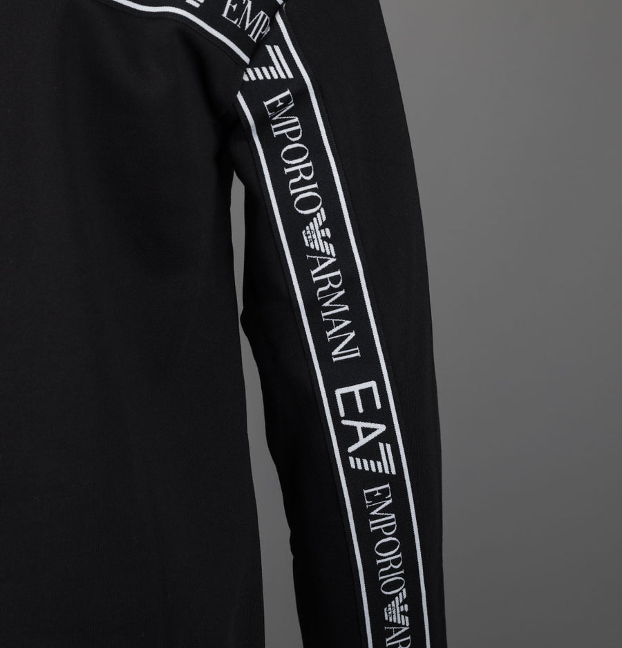 EA7 Logo Series Back Taping Sweatshirt Black