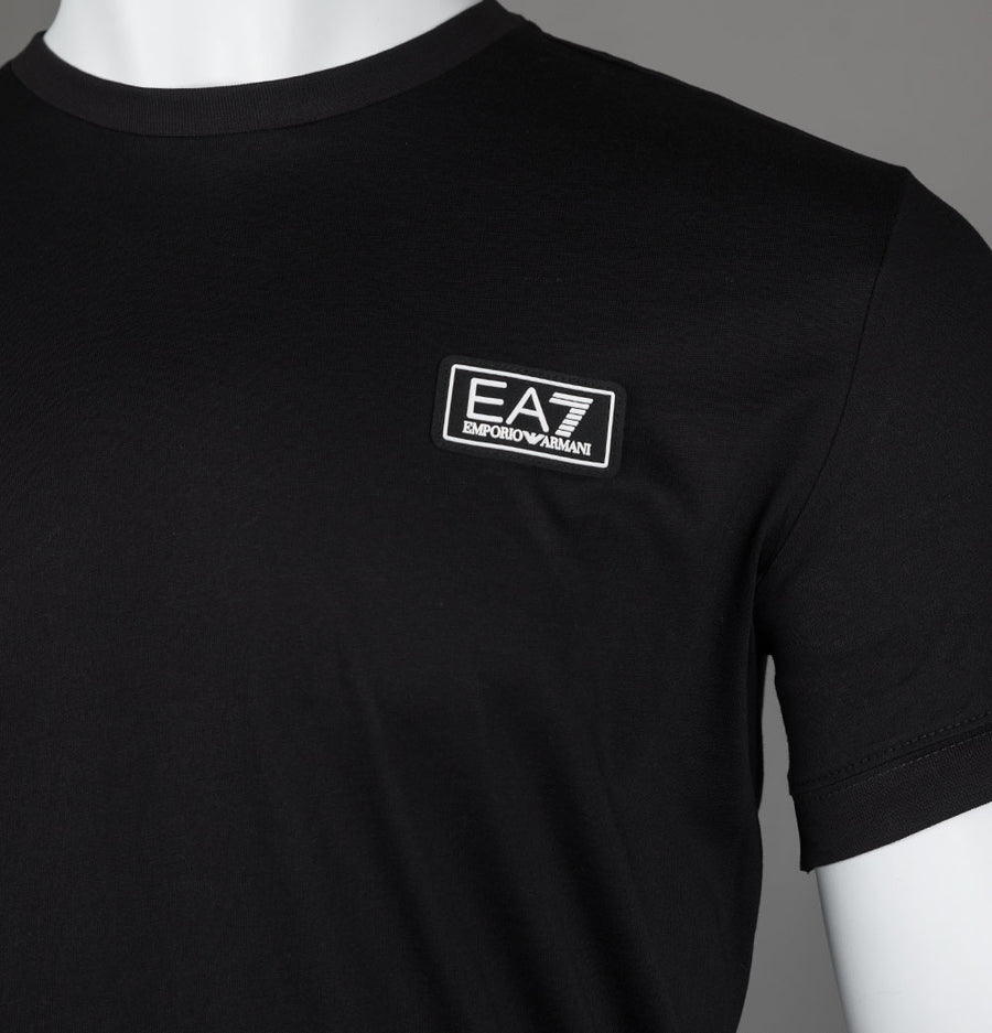 EA7 Logo Series Back Taping T-Shirt Black