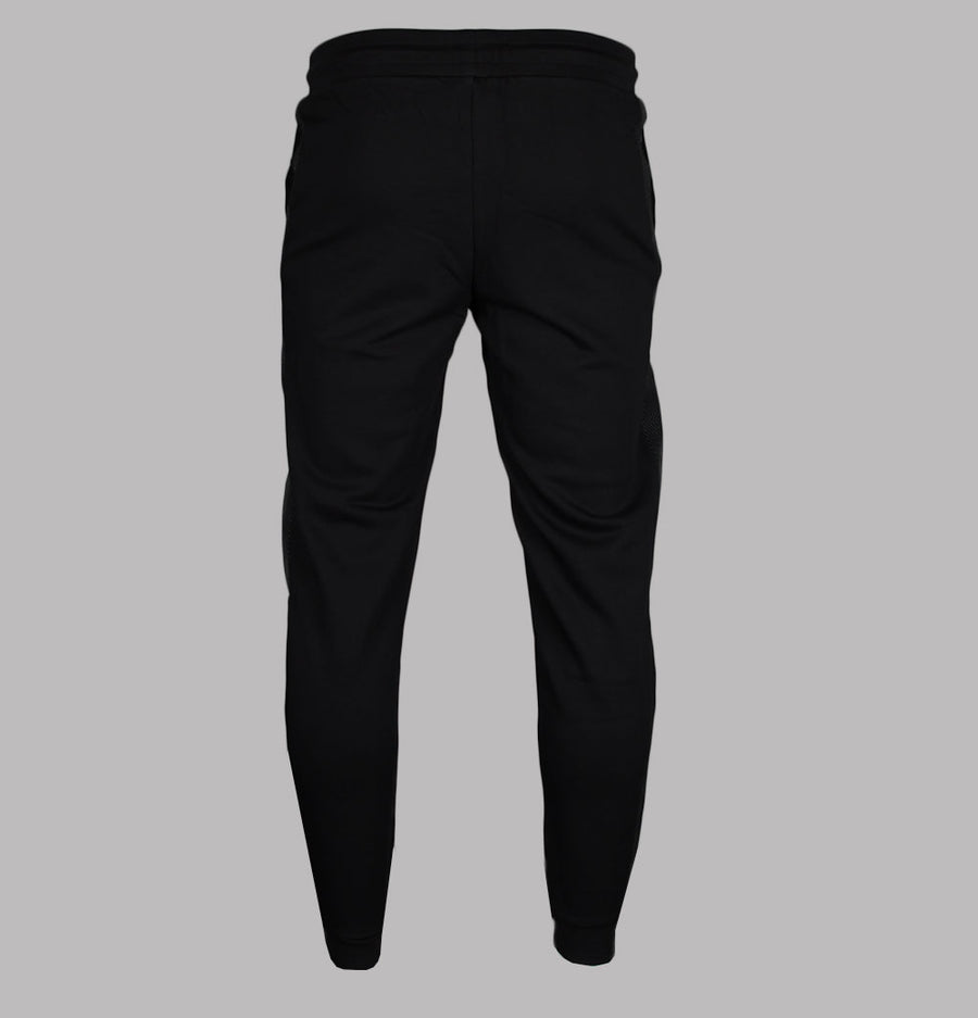 EA7 Logo Series Taping Cotton Joggers Black