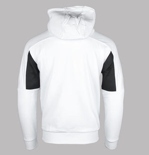 EA7 Logo Series Taping Full Zip Hooded Sweatshirt White